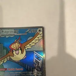 Pokemon Pidgeot ex Holo Full Art 225/197 SV03 Obsidian Flames 280 HP 2023 - Image 3