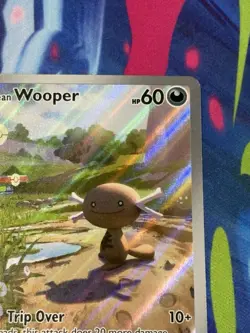 Pokemon Phantasmal Flames #102/94 Paldean Wooper Illustration Rare Full Art Holo - Image 4