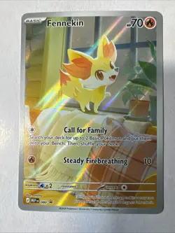 Pokemon TCG: Chaos Rising Fennekin 080 Holo Black Star Promp - Image 1