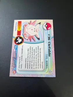 Topps Pokemon Clefable 36 Series 1 Card Blue Topps Trading Card Vintage - Image 3