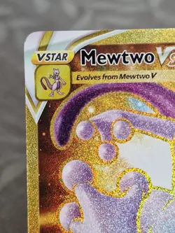 Pokemon Mewtwo VStar Gold Secret 086/078 Pokemon GO Holo Rare Card - Image 2