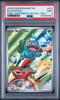 Pokemon Bulbasaur #037 First Partner Promo Holo PSA 9 - Image 1