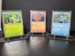 Pokemon TCG Black Star Promo SVP 046 Bulbasur 047 Charmander 048 Squirtle - Image 1