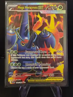 Mega Heracross EX 108/111 Full Art Holo Secret Rare 280 HP ENG Phantasmal Flames - Image 1