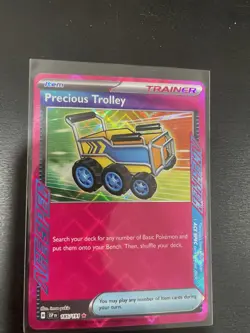 Pokemon TCG Precious Trolley Ace Spec Trainer SV08 Surging Sparks 185/191 - Image 1