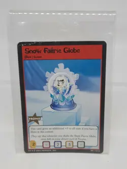*RARE* Neopets Trading Card - Snow Faerie Globe - Promo MP 13 New in Packaging - Image 1
