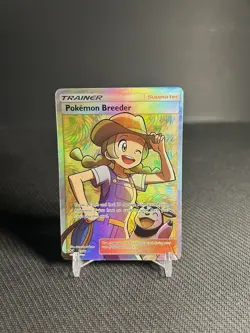 Pokemon TCG Pokemon Breeder (Full Art) 73/73 Shining Legends Holo LP - Image 1