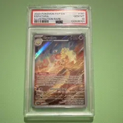 Pokemon TCG Espathra Illustration Rare Holo SV04 Paradox Rift 197/182 PSA 10 - Image 1