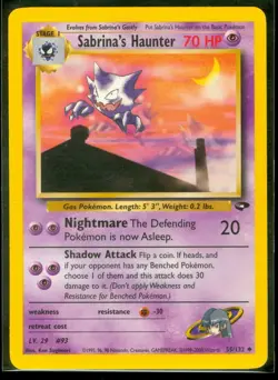 Pokemon SABRINA'S HAUNTER 55/132 Gym Challenge - NEAR MINT - Image 1
