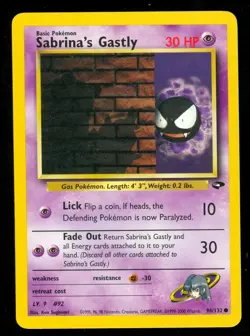 Pokemon SABRINA'S GASTLY 96/132 Gym Challenge - NEAR MINT/MINT - Image 1
