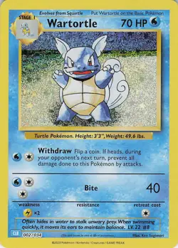 Wartortle Holo Classic Collection Trading Card Game Classic 002/034 NM - Image 1