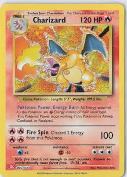 Charizard CLC 003/034 Pokemon Card - Classic Collection - LP - Image 1