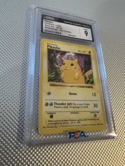 1999 Pokemon TCG Base Set Shadowless Pikachu Red Cheeks CGC 9 58/102 Card Stock - Image 3