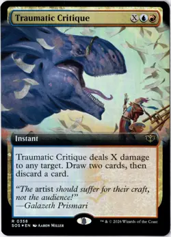 Traumatic Critique (Extended Art) (Foil) 358 (R) MTG Secrets of Strixhaven (SOS) - Image 1