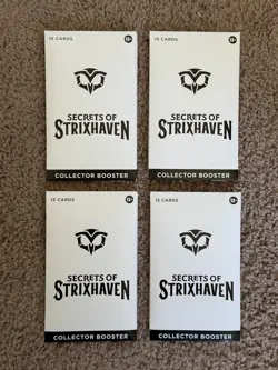 Magic The Gathering Secrets of Strixhaven Collector Booster Pack MTG - LOT OF 4 - Image 1