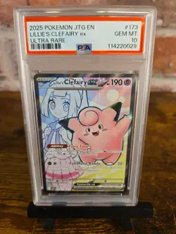 2025 POKEMON JOURNEY TOGETHER #173 LILLIE'S CLEFAIRY EX PSA 10 Error Read - Image 1