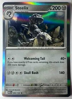 2025 Pokemon Mega Evolution Steelix holo #093/132 Rare - Image 1