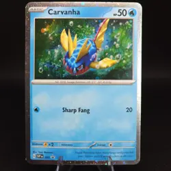 Carvanha SVP093 Swirl Promo Cosmos Holo Scarlet & Violet Pokemon TCG 2024 NM - Image 1