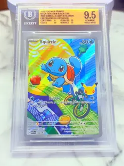 2026 Pokemon SQUIRTLE BGS 9.5 GEM MINT MEGA EVOLUTION PROMOS #039 New BGS Label - Image 1