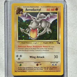 Wizards of the Coast Aerodactyl 1/62 Fossil Holo Rare 60 HP 1999 English - Image 1