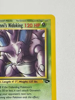 Giovanni's Nidoking 7/132 Gym Challenge Unlimited Holo Rare Pokemon TCG - Image 3