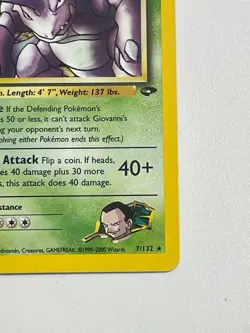 Giovanni's Nidoking 7/132 Gym Challenge Unlimited Holo Rare Pokemon TCG - Image 5