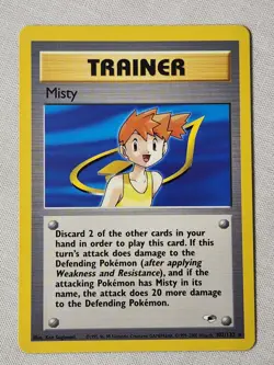 Played (LP) Misty - Non-Holo #102 Gym Heroes Pokemon TCG - Image 1