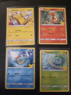 Kanto Pikachu Charmander Bulbasaur Squirtle Pokemon 25th Anniversary McDonalds - Image 1