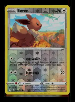Pokemon Eevee 125/203 SWSH07: Evolving Skies Reverse Holo MP - Image 1