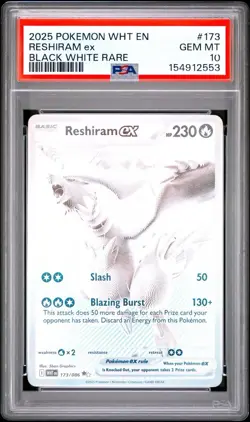 Pokemon Reshiram ex White Flare Black White Rare #173 PSA 10 Gem Mint - Image 1