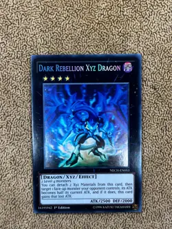 Dark Rebellion Xyz Dragon NECH-EN053 Ghost Rare 1st Edition Yu-Gi-Oh NM - Image 3