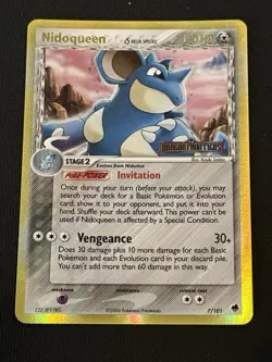 Nidoqueen 7/101 Reverse Holo Delta Species Dragon Frontiers Pokemon Card MP - Image 1