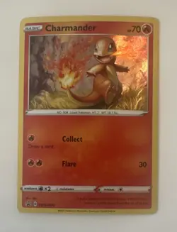 Pokemon Charmander Promo Holo SWSH Sword & Shield Basic 70 HP Card SWSH092 - Image 1