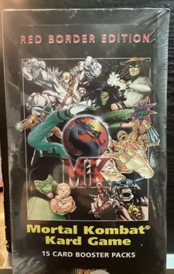 MORTAL KOMBAT KARD GAME SEALED BOOSTER BOX RED BORDER EDITION 15 CARD PACKS - Image 1