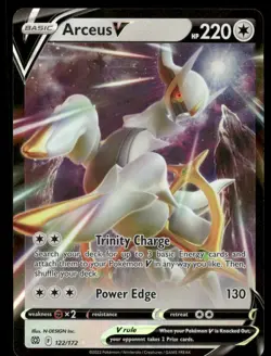 Pokemon Cards Arceus V 122/172 Brilliant Stars Holo V Rare NM - Image 1