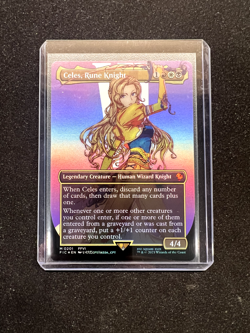 Magic the Gathering Celes, Rune Knight (Borderless) Commander Final Fantasy Foil - Image 1