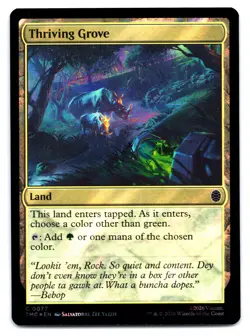 MTG Thriving Grove (Surge Foil) Foil C Commander: Teenage Mutant Ninja Turtles ( - Image 1