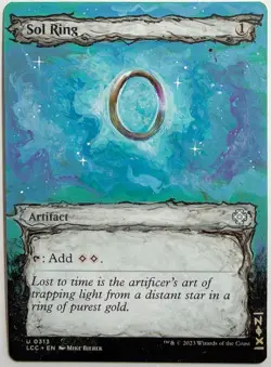 Hand-painted MTG alter | Sol Ring | borderless NOX altered art - Image 1