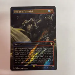 MTG Magic the Gathering LOTR Borderless Surge Foil #552 Fell Beast's Shriek Rare - Image 1