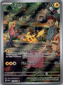 Pikachu 173/165 SV: Scarlet & Violet 151 Pokemon TCG Illustration Rare NM - Image 1