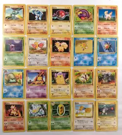 Vintage Pokemon Lot Of 20 WOTC Base Set Jungle Fossil Lot Unlimited MP - Image 1
