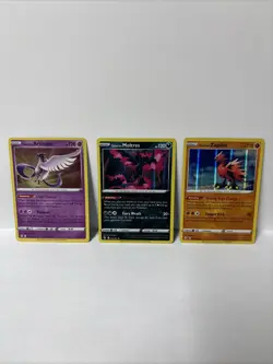 Galarian Legendary Bird Pokemon Lot Zapdos, Articuno, Moltres NM - Image 1