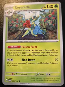 Roserade 009/162 Uncommon Scarlet & Violet: Temporal Forces Pokemon TCG - Image 1