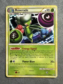 Roserade 23/95 Pokemon Unleashed HS Regular Rare Card LP - Image 1