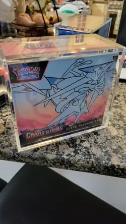 Chaos Rising Pokemon Center ETB Sealed with heavy duty magnetic acrylic case - Image 1