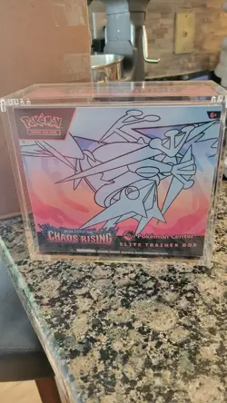 Chaos Rising Pokemon Center ETB Sealed with heavy duty magnetic acrylic case - Image 2