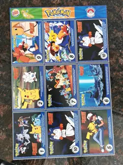 #17 POKEMON 1999 BURGER KING - MASTER TRAINER SET UNCUT SHEET #17 - Image 2