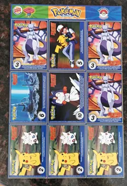 #19 POKEMON 1999 BURGER KING - MASTER TRAINER SET UNCUT SHEET #19 - Image 2