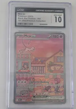 MEW EX Scarlet & Violet Black Star Promo Holo #053 CGC 10 Gem Mint Pokemon - Image 1