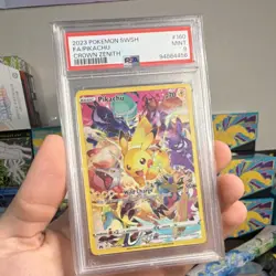 Pokemon Pikachu Secret Rare Full Art Holo SWSH Crown Zenith 160/159 PSA 9 2023 - Image 1